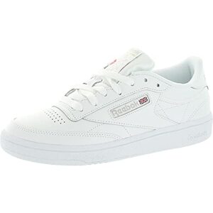reebok women's club c 85 sneaker, white/light grey, 9