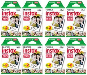fujifilm instax mini instant film (8 twin packs, 160 total pictures) for instax cameras