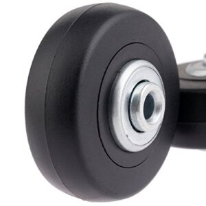 Mtsooning 2Set Suitcase Luggage Replacement Wheels, 50x18mm Wear-Resistant Mute Inline Skate Wheel, Rubber Swivel Caster Wheel Bearing Repair Kit