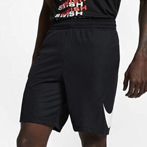 NIKE Men's HBR Basketball Shorts, Black/Black/White, X-Large