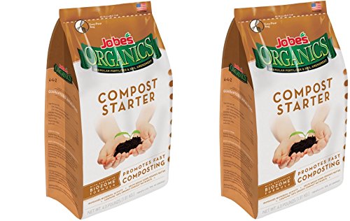 Jobe’s Organics Compost Starter 4-4-2 Organic Gardening Compost Accelerator, tyYmjF 2Pack (4 pound bag)