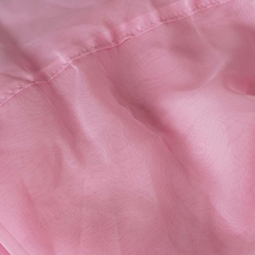 BalsaCircle 10 feet x 10 feet Pink Sheer Voile Backdrop Drapes Curtains 2 Panels 5x10 ft - Wedding Ceremony Party Home Decorations