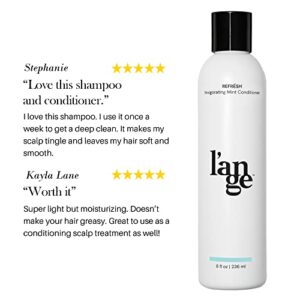 L'ange Hair Refrésh Invigorating Mint Cream Hair Conditioner | Moisturizing Peppermint Paraben-free & Sulfate-Free Hair Conditioner | Boosts Shine with Weightless Hydration | Deep Conditioning | 8 oz