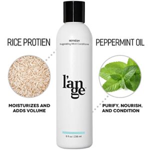 L'ange Hair Refrésh Invigorating Mint Cream Hair Conditioner | Moisturizing Peppermint Paraben-free & Sulfate-Free Hair Conditioner | Boosts Shine with Weightless Hydration | Deep Conditioning | 8 oz