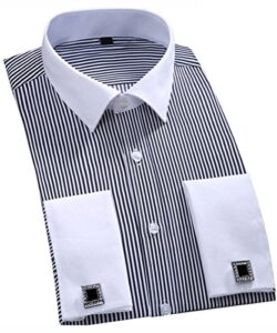 cloudstyle men's dress shirt slim fit button down stripe checked shirt