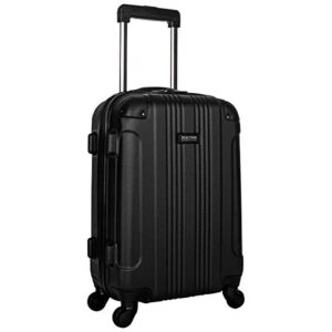 kenneth cole reaction out of bounds 20-inch carry-on lightweight durable hardshell 4-wheel spinner cabin size luggage, midnight black