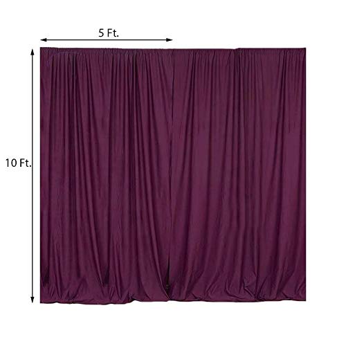 BalsaCircle 10 ft x 10 ft Eggplant Purple Polyester Photography Backdrop Drapes Curtains Panels - Wedding Decorations Home Party Reception Supplies