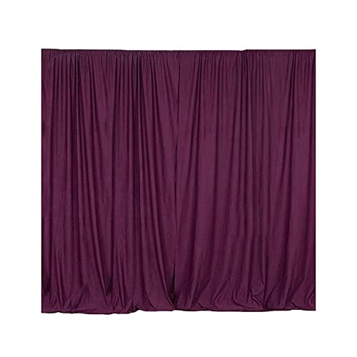 BalsaCircle 10 ft x 10 ft Eggplant Purple Polyester Photography Backdrop Drapes Curtains Panels - Wedding Decorations Home Party Reception Supplies