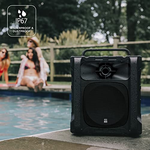 Altec Lansing Sonic Boom - Waterproof Bluetooth Speaker with Phone Charger, IP67 Outdoor Speaker, 3 USB Charging Ports, 50 Foot Range & 20 Hours Battery Life