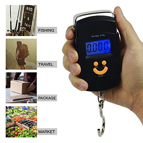 PARTYSAVING [2-Pack] Hanging Electronic Travel Scale for Luggage with Digital LCD Screen, APL1439