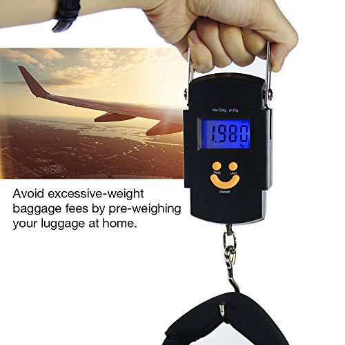 PARTYSAVING [2-Pack] Hanging Electronic Travel Scale for Luggage with Digital LCD Screen, APL1439