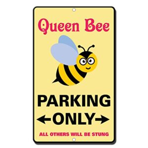 fastasticdeals queen bee parking only all others will be stung novelty funny metal sign 8 x 12