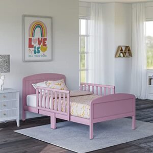 harrisburg toddler bed - modern design toddler bed for children, solid wood construction for kids bedroom furniture, classic design for any decor - by bk furniture (pink)