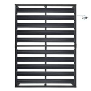 Mellow Rocky Base E 14" Platform Bed Heavy Duty Steel Black, w/ Patented Wide Steel Slats (No Box Spring Needed) - Cal King