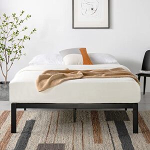 Mellow Rocky Base E 14" Platform Bed Heavy Duty Steel Black, w/ Patented Wide Steel Slats (No Box Spring Needed) - Cal King