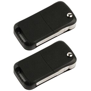 Key Fob Keyless Entry Flip Remote Uncut Shell Case & Pad fits Porsche 2003-2011 Cayenne, Set of 2