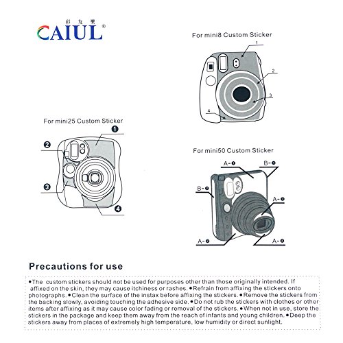 FoRapid Creative Fujifilm Mini 9/ Mini 8 Camera Decorative Body Sticker/Camera Decor Sticker Decals Compatible with Fujifilm Mini 9/8/8+ Camera – Sunflower/White Black Dots