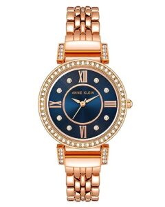 anne klein women's premium crystal accented bracelet watch, ak/2928