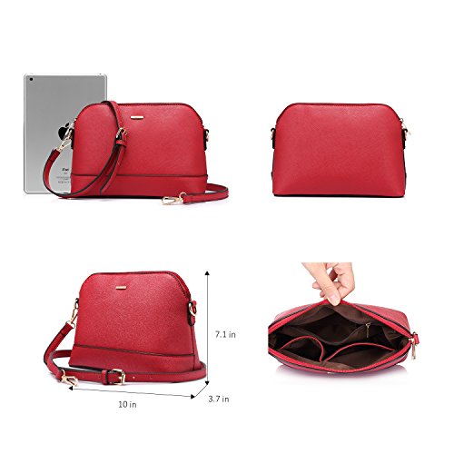 Handbags for Women Shoulder Bags Tote Satchel Hobo 3pcs Purse Set Red