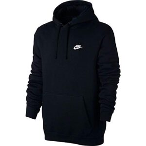 Nike Men's Sportswear Club Pullover Hoodie, Black/Black/White, Large Tall