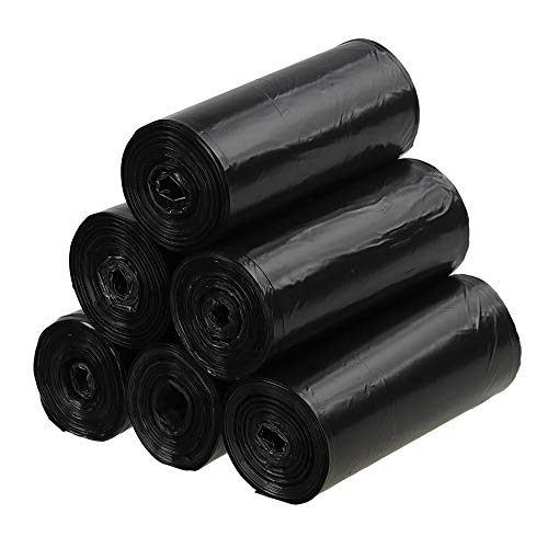 Ramddy 7 Gallon Medium Trash Bags, Black Bin Liners, 6 Rolls/150 Counts