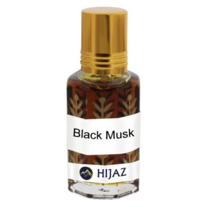 hijaz black musk alcohol free scented oil attar - 6ml