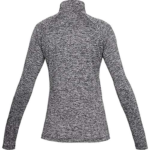 Under Armour Women's Tech Twist ½ Zip Long-Sleeve Pullover , Black (001)/Metallic Silver , X-Large