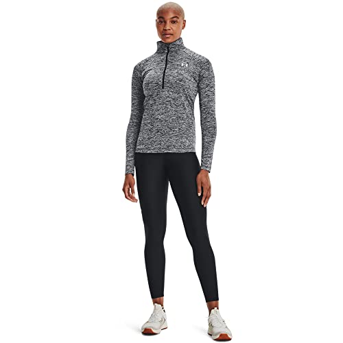 Under Armour Women's Tech Twist ½ Zip Long-Sleeve Pullover , Black (001)/Metallic Silver , X-Large