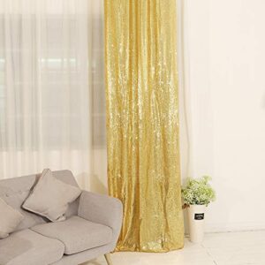 trlyc 2ft by 8ft christmas sparkly gold sequin window curtain backdrop for wedding party