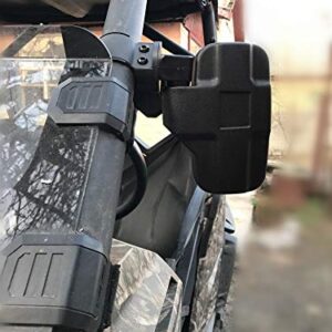 UTV Side Mirrors with 1.75" -2" Roll Bar Cage, UTV Mirrors 360 Degree Adjustable SXS Mirrors Compatible with Polaris RZR Kawasaki Teryx Mule Pioneer Yamaha Rhino YXZ