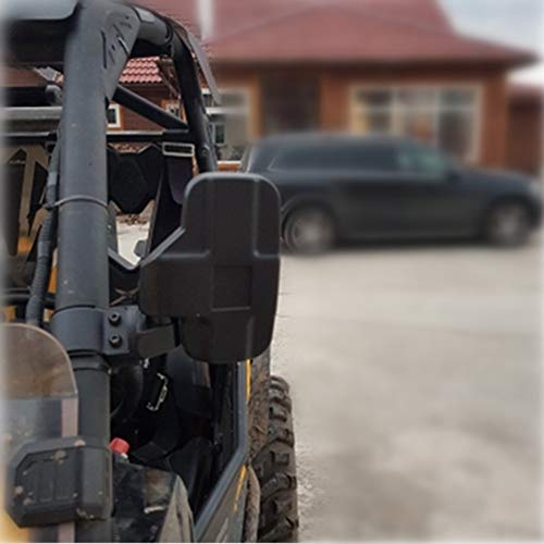 UTV Side Mirrors with 1.75" -2" Roll Bar Cage, UTV Mirrors 360 Degree Adjustable SXS Mirrors Compatible with Polaris RZR Kawasaki Teryx Mule Pioneer Yamaha Rhino YXZ