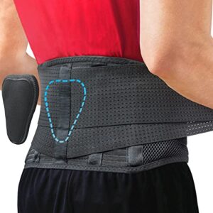 sparthos back support belt - immediate relief from back pain, sciatica, herniated disc - breathable brace with lumbar pad - lower backbrace for home & lifting at work - for men & women - (small)