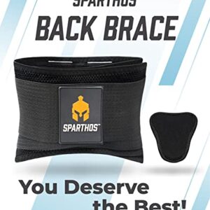 Sparthos Back Support Belt - Immediate Relief from Back Pain, Sciatica, Herniated Disc - Breathable Brace With Lumbar Pad - Lower Backbrace For Home & Lifting At Work - For Men & Women - (Small)