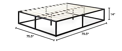 ZINUS Joseph Metal Platforma Bed Frame / Mattress Foundation / Wood Slat Support / No Box Spring Needed / Sturdy Steel Structure, King