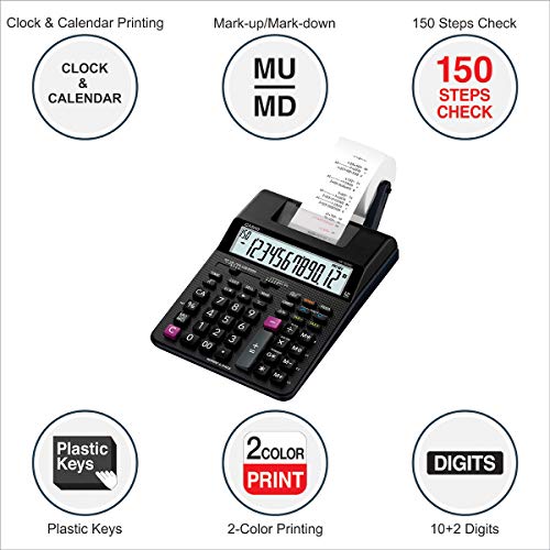 Casio HR-100RC Mini Desktop Printing Calculator, New (HR-100RC)