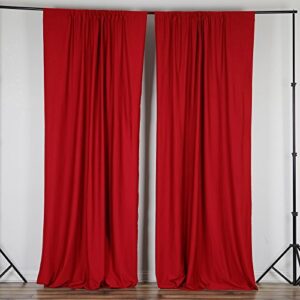 BalsaCircle 10 ft x 10 ft Red Polyester Photography Backdrop Drapes Curtains Panels - Wedding Decorations Home Party Reception Supplies