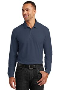 port authority port authority long sleeve core classic polo l river blue nvy