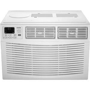 amana 22,000 btu 230v digital window-mounted air conditioner and dehumidifier with remote control for large rooms up to 1,400 sq.ft, ac window unit for home, living room, bedroom with fan only mode
