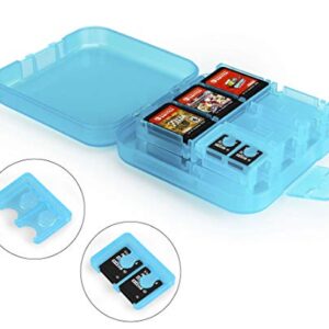 Amazon Basics Game Storage Case for 24 Nintendo Switch Games - 3.4 x 3.4 x 1 Inches, Blue