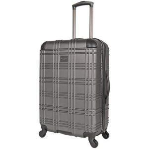 Ben Sherman Nottingham Lightweight Hardside 4-Wheel Spinner Travel Luggage, Charcoal, 24-inch Checked