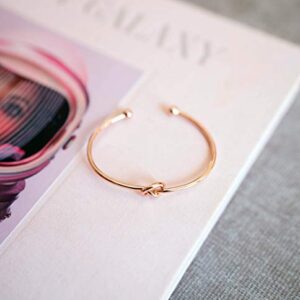 PAVOI 14K Gold Plated Forever Love Knot Infinity Bracelets for Women | Rose Gold Bracelet