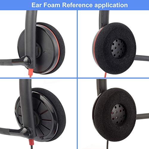 Ear Cushions Foam Doughnut Replacement for Plantronics Supra Plus Encore and HW251N HW261N HW510 HW510V HW520 HW520V Blackwire C215,C225,C310,C320,C3210,C3215,C3220,C3225