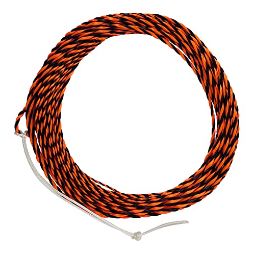 Riverruns Tenkara Line Tapered Furled Line Fly Line 12ft/13ft Braided Furled Line(Orange&Black,12ft)