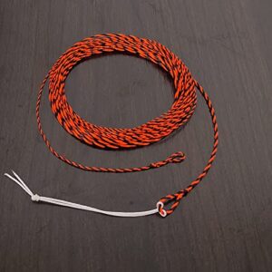 Riverruns Tenkara Line Tapered Furled Line Fly Line 12ft/13ft Braided Furled Line(Orange&Black,12ft)