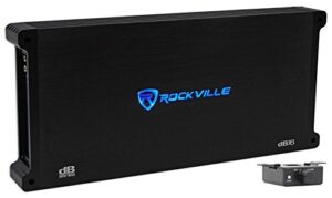 rockville db16 8000 watt peak/2000w rms mono 2 ohm amplifier car audio amp, black 15.1 pounds