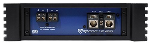 Rockville dB16 8000 Watt Peak/2000w RMS Mono 2 Ohm Amplifier Car Audio Amp, Black 15.1 Pounds