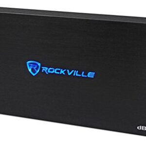 Rockville dB16 8000 Watt Peak/2000w RMS Mono 2 Ohm Amplifier Car Audio Amp, Black 15.1 Pounds