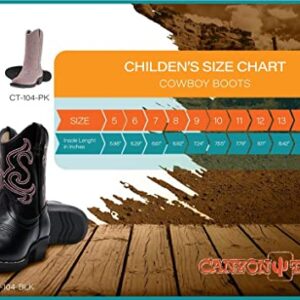 Canyon Trails Kids' Lil Cowboy Pointed Toe Classic Western Boots (Toddler/Little Kid (5 US Toddler, Brown)