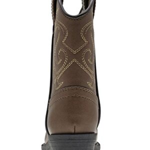 Canyon Trails Kids' Lil Cowboy Pointed Toe Classic Western Boots (Toddler/Little Kid (5 US Toddler, Brown)