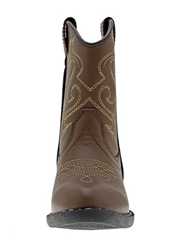 Canyon Trails Kids' Lil Cowboy Pointed Toe Classic Western Boots (Toddler/Little Kid (5 US Toddler, Brown)